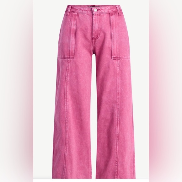 Scoop Women’s Slouchy Wide Leg Jeans with Front Utility Pockets, SZ 8 - Picture 2 of 3